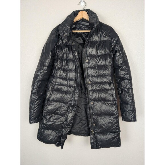Nike Jacket Womens Small Black Long Puffer Quilted Parka Insulated Lightweight - Picture 2 of 11